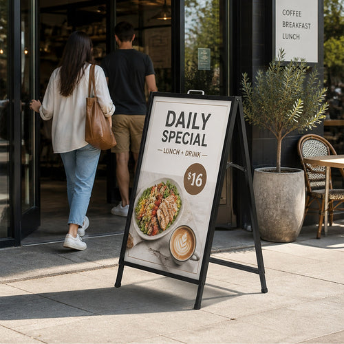 A-Frame Sign – 60 x 90cm Double-Sided Steel Poster Stand