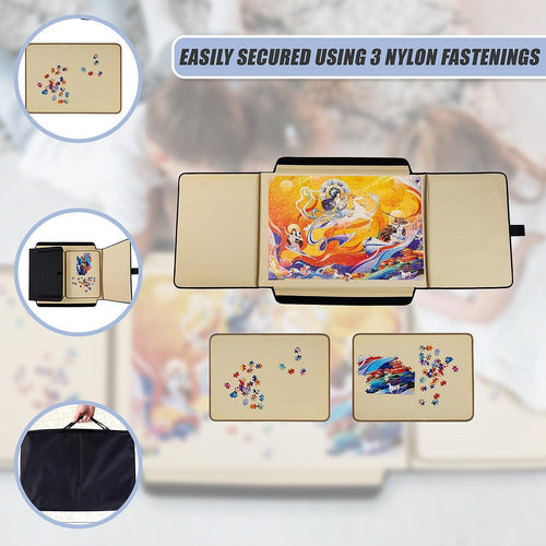 Portable Jigsaw 1000 Pieces Board Puzzle Storage Carry Safe Case Carrier