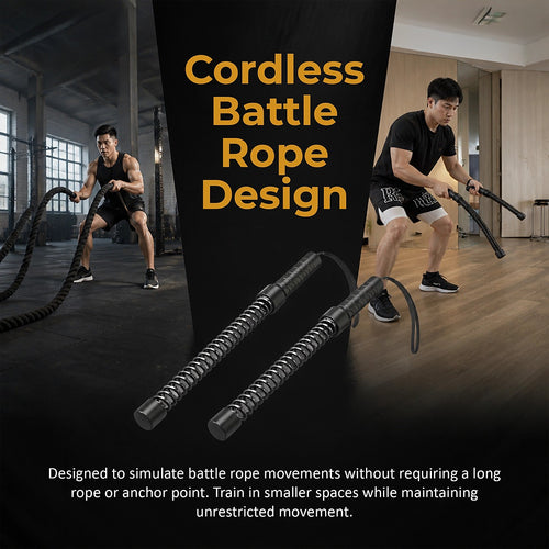 Battle Rope Trainer Spring Exercise Bar Cordless Resistance Workout Tool