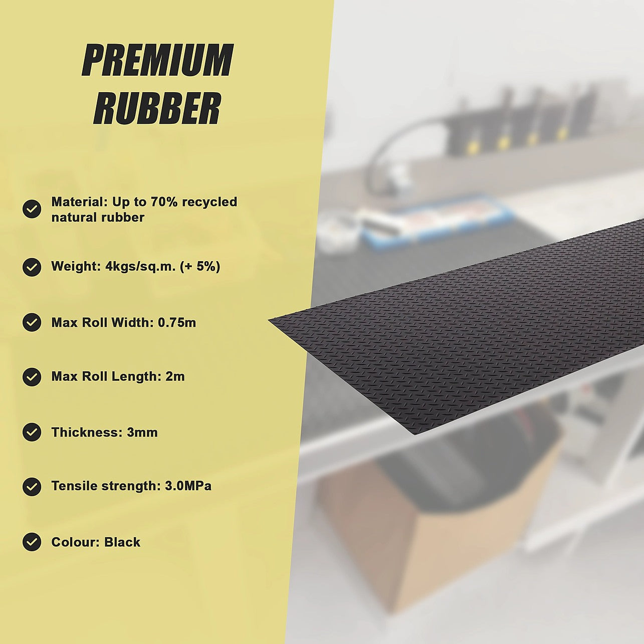 Workbench Overhead Protector Workbench Protector Mat | 2m Heavy Duty Rubber Roll | FactoryFast.com.au
