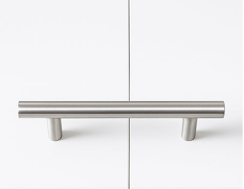 Single Wall Bed in White Gloss – Space Saving Murphy Bed Kit with Silver Door Handle