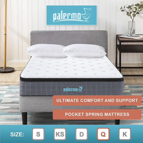 Mattress Queen Euro Top Pocket Spring Motion Isolation CertiPUR-US Certified