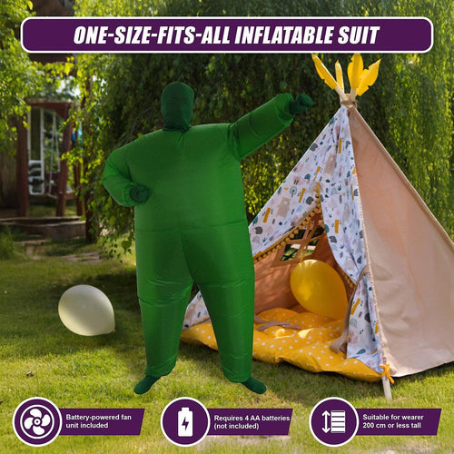 Inflatable Plain Green Fancy Dress Costume