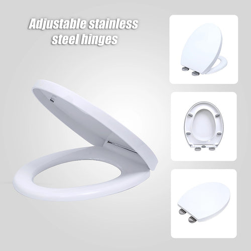 Quick Release Soft Close Toilet Seat White Bathroom Heavy Duty