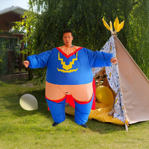 Super Hero Fancy Dress Inflatable Suit -Fan Operated Costume