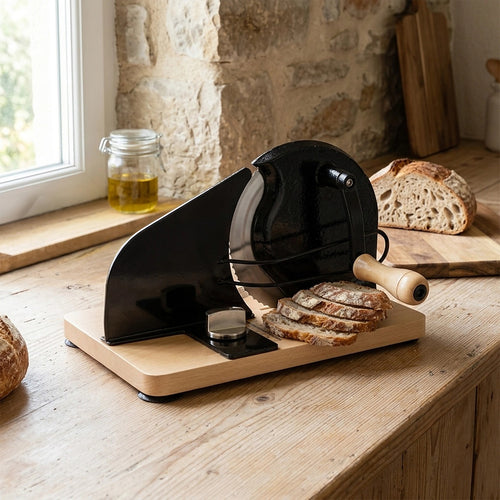Manual Bread Slicer for Homemade Sourdough with Conveyor Guide