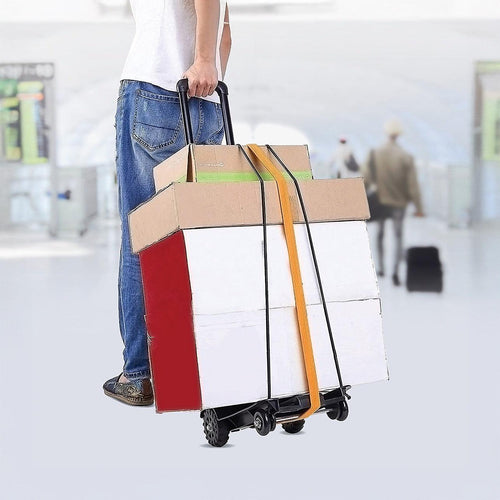 Portable Cart Folding Dolly Push Truck Hand Collapsible Trolley Luggage 70Kg