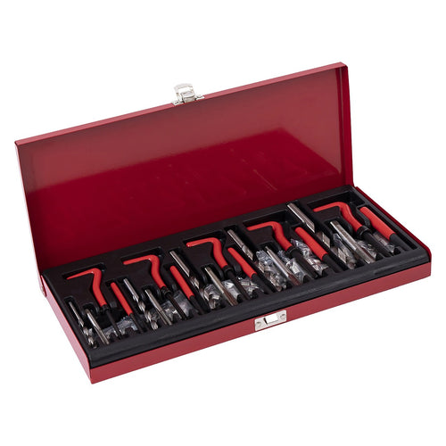 131pc Helicoil-Type Thread Repair Kit – Metric Insert Tool Set for Fixing Damaged Threads