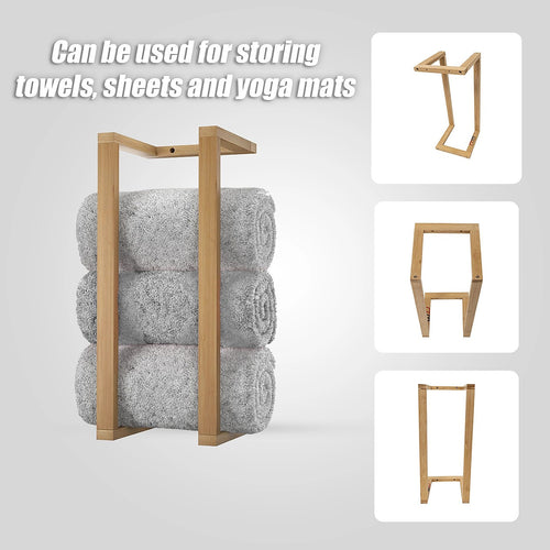 Wall Towel Rack for Rolled Towels Bathroom Storage