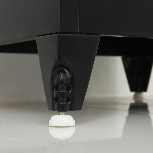 Single Door Metal Locker Cabinet - Black with Legs