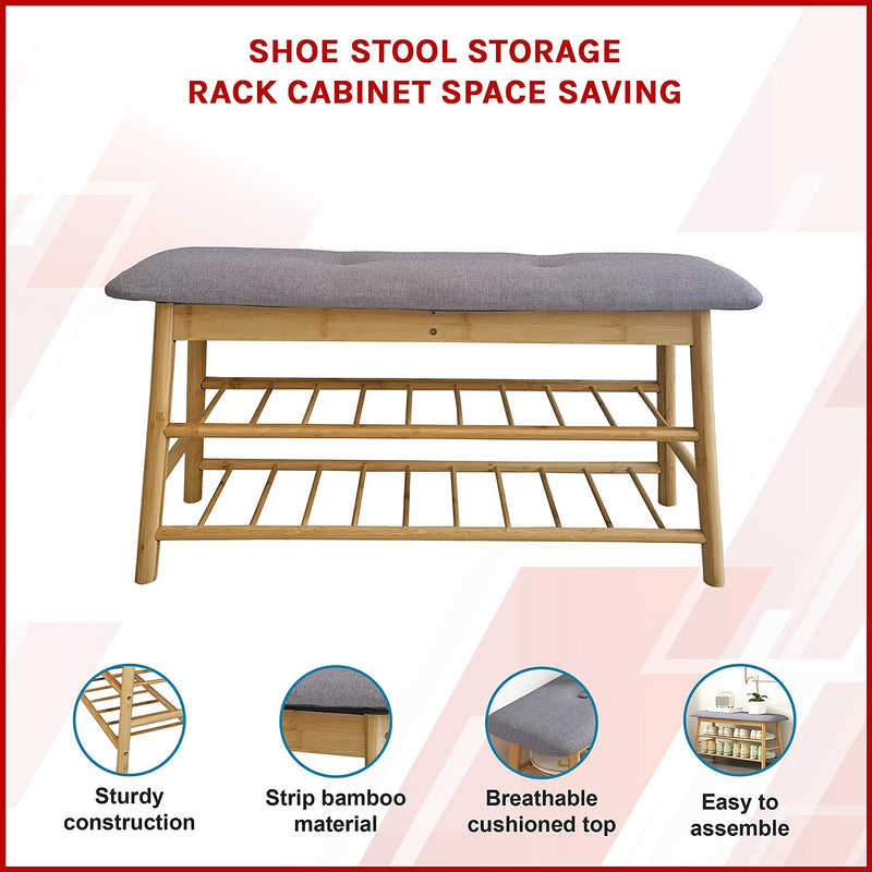 Shoe Stool Storage Rack Cabinet Multifunctional Space Saving | Home ...