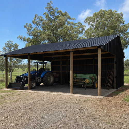 12 PCs Corrugated Roof Sheets Profile Galvanized Metal Roofing Carport Black