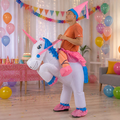Adult Inflatable Costume with Fan – Funny Blow-Up Fancy Dress