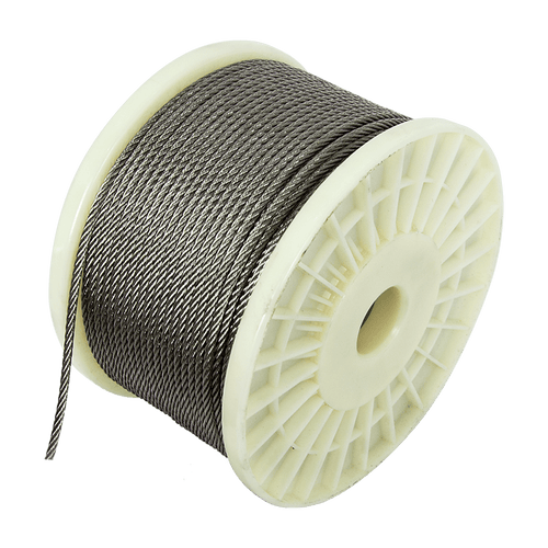 50M 316 Marine Stainless Steel Wire Rope Cable Decking Balustrade Rigging 7x19 4mm