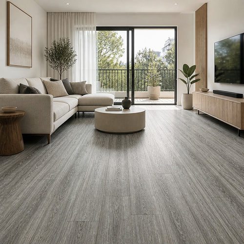 Self Adhesive Vinyl Floor Tiles Peel & Stick Flooring Dark Grey Ash 16 Pack 2.3m²