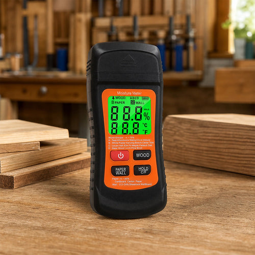 Moisture Meter for Wood & Walls with Pin and Scan Modes