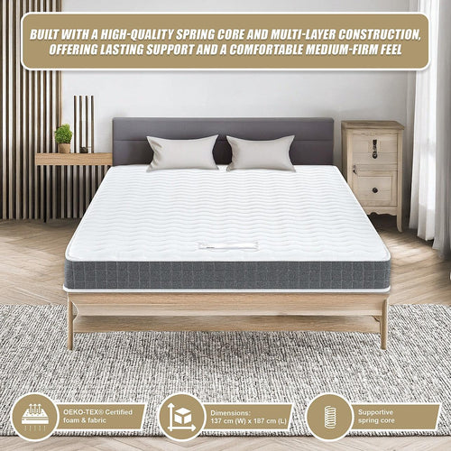 Double Memory Foam Mattress - OEKO-TEX® & CertiPUR-US® Certified