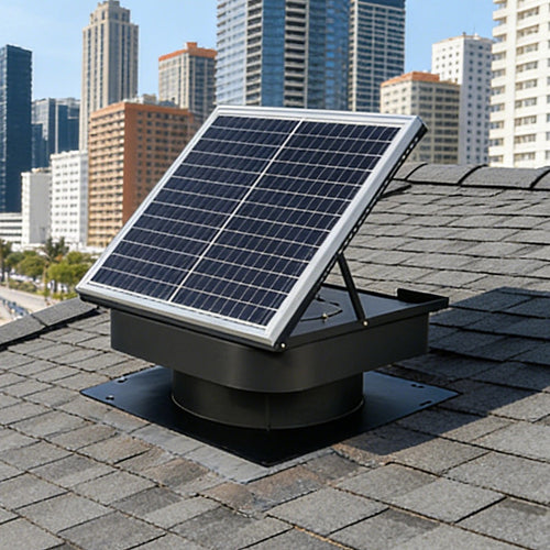 30W Solar Roof Vent Fan Exhaust for Home Garage & Van Ventilation