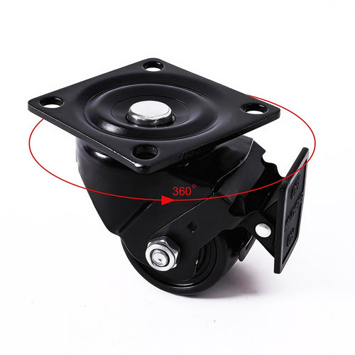 2.5 Inch Heavy Duty Nylon Castor Wheels Set of 4 with Brake