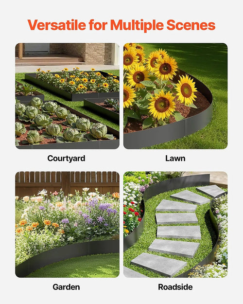Steel Landscape Edging 6 Pack – 100x20cm Rust-Resistant Garden Border Edging
