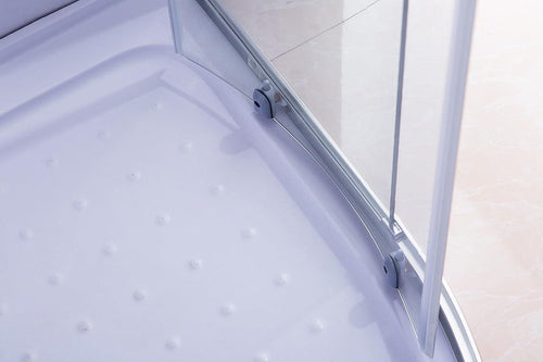 100x100cm Rounded Curved Shower Base in White