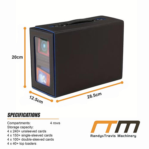Trading Card Storage Box – 3-Row Magnetic Deck Organiser