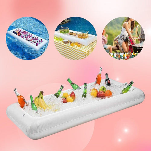 Inflatable Drinks Holder Floating Ice Bar Pool Party