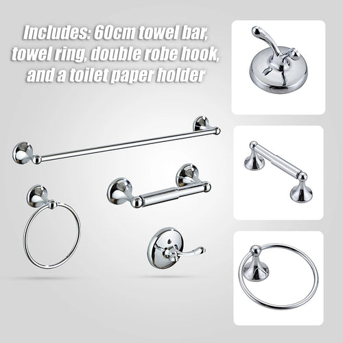 4 Piece Towel Bar Set Bath Accessories Bathroom Hardware