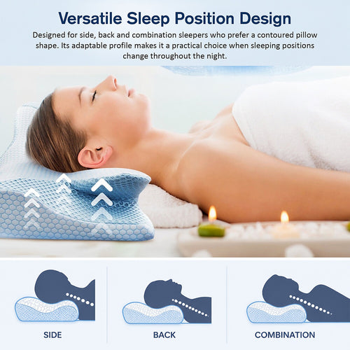 Memory Foam Contour Pillow with a Breathable, Washable Cover