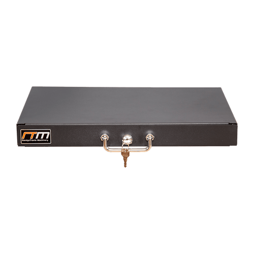 1U Locking Rack Mount Drawer Secure Steel Storage for 19" Network Server