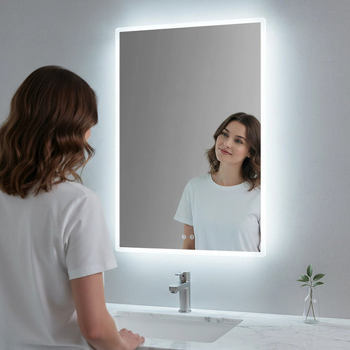 Smart Mirror Bathroom Vanity – LED Lighted Wall Mirror with Modern Design 800x600mm