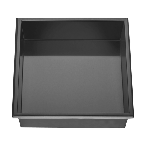 336 x 336 x 101mm Shower Niche Single Shelf Organizer No Tile Needed in Black Finish