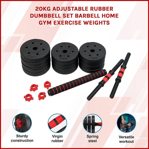 Adjustable Dumbbell Weights Set - 20kg 