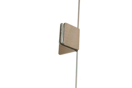 Frameless 10mm Glass Shower Screen 100 x 70cm Nickel Hinges/Brackets and Round Handle