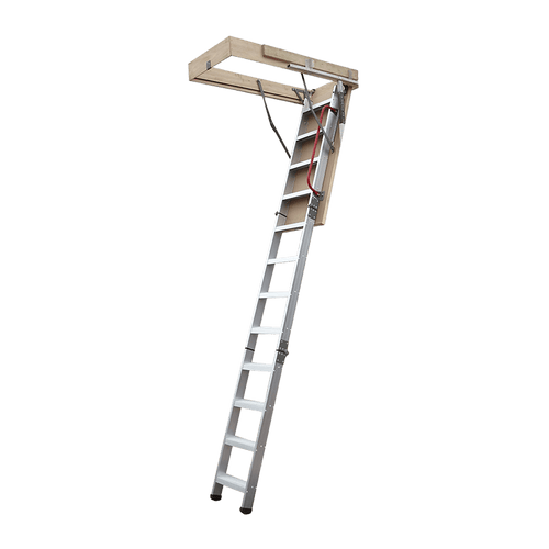 Deluxe Aluminium Attic Loft Ladder - 2.7m to 3.05m