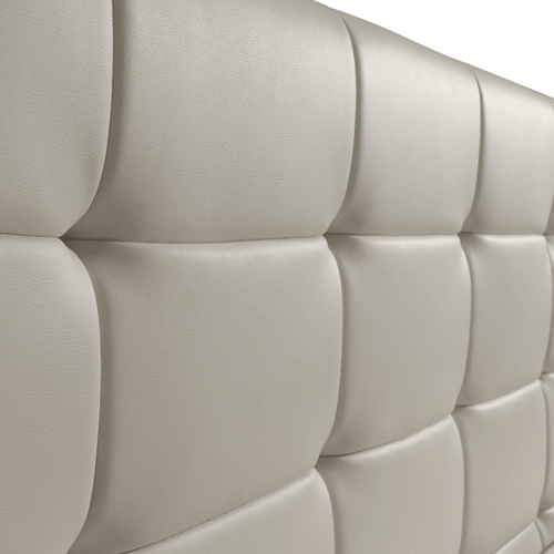 King White PU Leather Deluxe Bed Frame