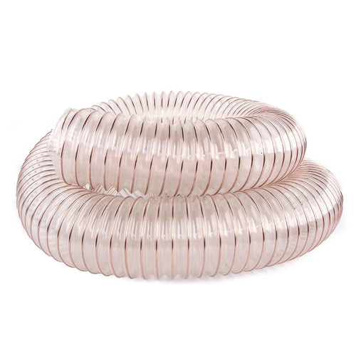 2m PU Flexible Ducting Hose – Clear Ventilation Tube for Dust, Fume & Woodworking Extraction