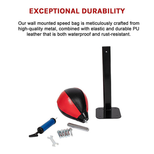 Speed Bag Boxing Punching Bag Wall Mount Reflex Training