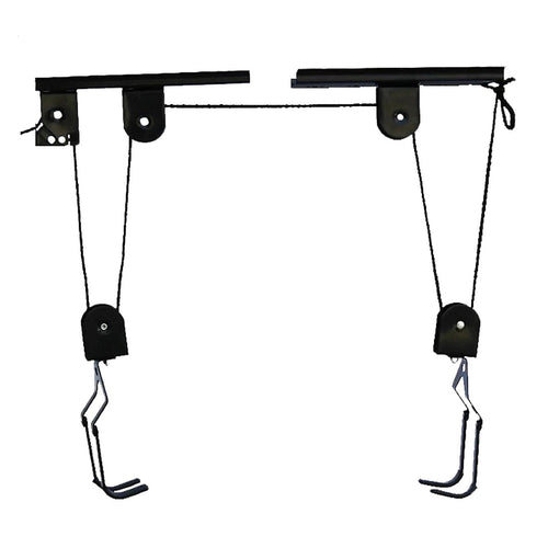 Heavy Duty Bike Hoist Pulley Lift – Secure Garage Ceiling Storage Rack with Safety Lock