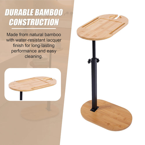 Natural Bamboo Bathtub Tray Table – Adjustable Bath Caddy