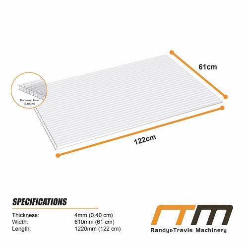 Polycarbonate Roofing Sheets Clear – UV Resistant Corrugated Roof Panels 610x1220mm (12 Pack Bulk Pack)