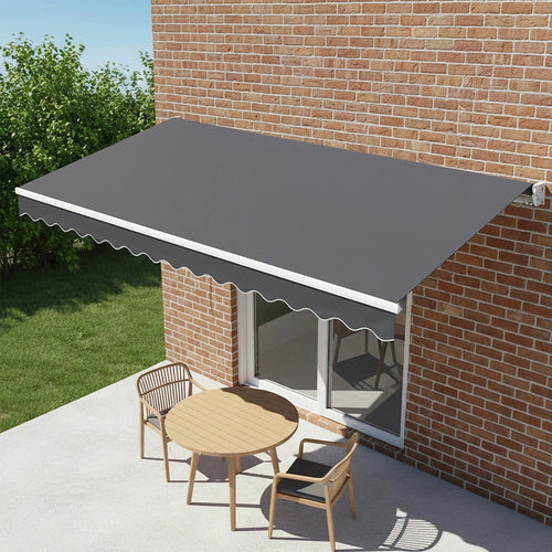 Outdoor Awning Grey - 4x2.5m Retractable Sunshade