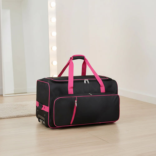 736.6 mm Heavy Duty Rolling Dance Bag with Built-In Garment Rack for Travel & Competitions