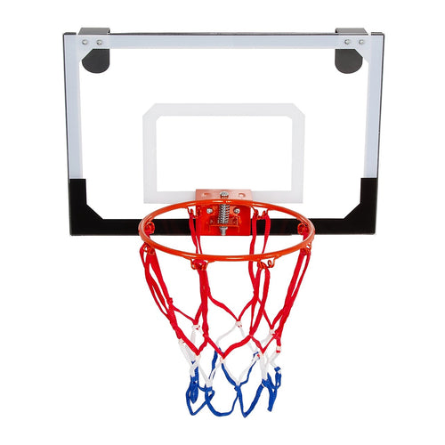 Indoor Mini Basketball Hoop Set – Door-Mounted Backboard Kit with Durable Ring & Mini Ball for Home Play
