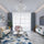 200x300cm Large Floor Blue Triangle Mirage Rug – Modern Area Carpet for Bedroom & Lounge