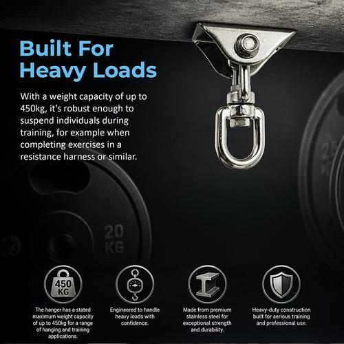 360 Degree Swivel Swing Hanger with Stainless Steel Hook for Ceiling Heavy Duty Hanging Gym Equipment