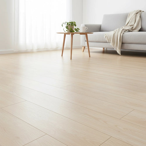 Vinyl Floor Tiles Wood Grain Light Walnut Look  – 16 Pack Peel & Stick Flooring