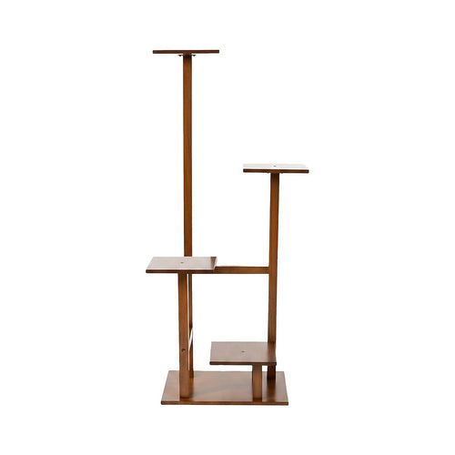 4 Tier Vertical Dark Wood Plant Stand Indoor Display Rack