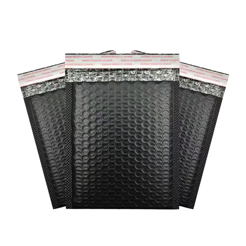 100 Pack Black Poly Bubble Mailers 18x23cm Padded Shipping Envelopes for Secure Parcel Delivery