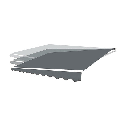 Outdoor Awning Grey - 5x2.5m Retractable Sunshade